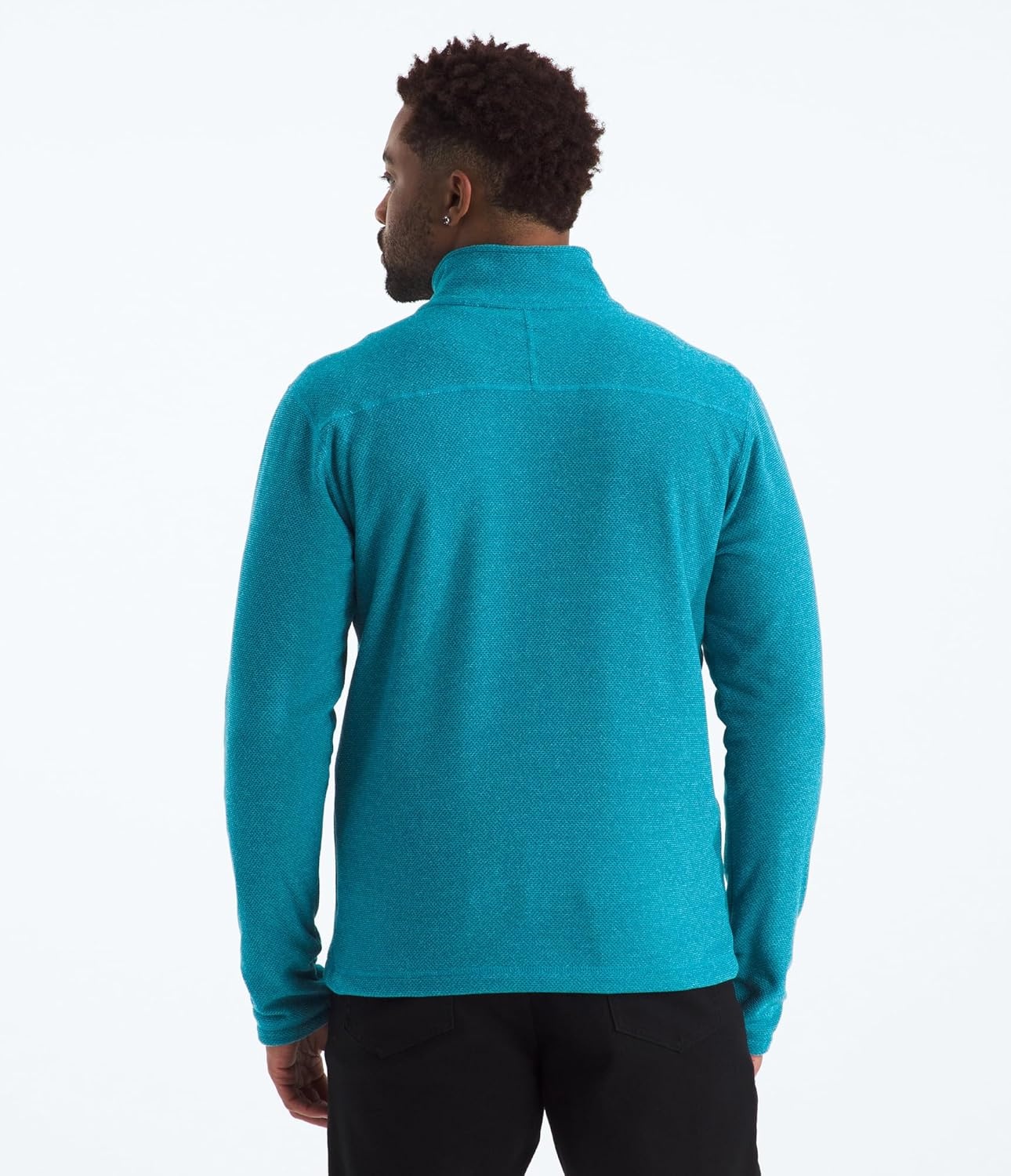 image:imageThe North Face Mens Textured Cap Rock Quarter Zip Pullover 14 Zip Fleece Jacket with a Classic Fit amp Embroidered LogoDusk Blue Heather