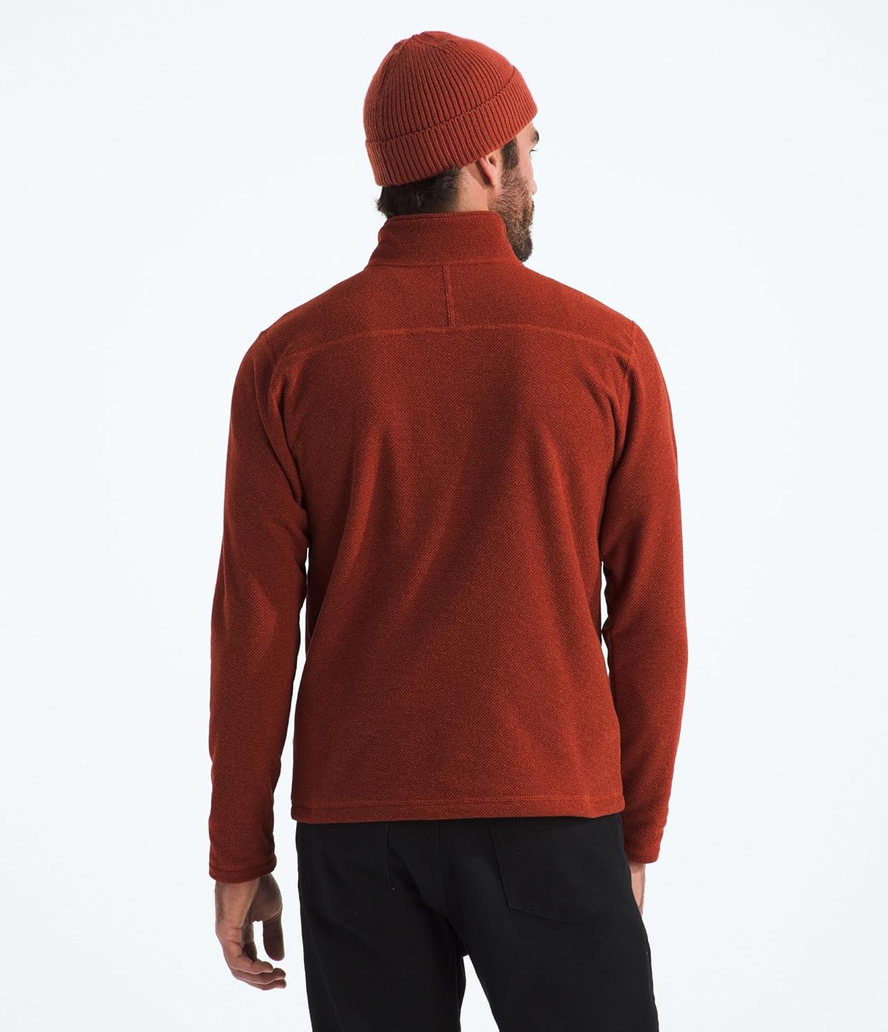 image:imageThe North Face Mens Textured Cap Rock Quarter Zip Pullover 14 Zip Fleece Jacket with a Classic Fit amp Embroidered LogoIron Clay Heather