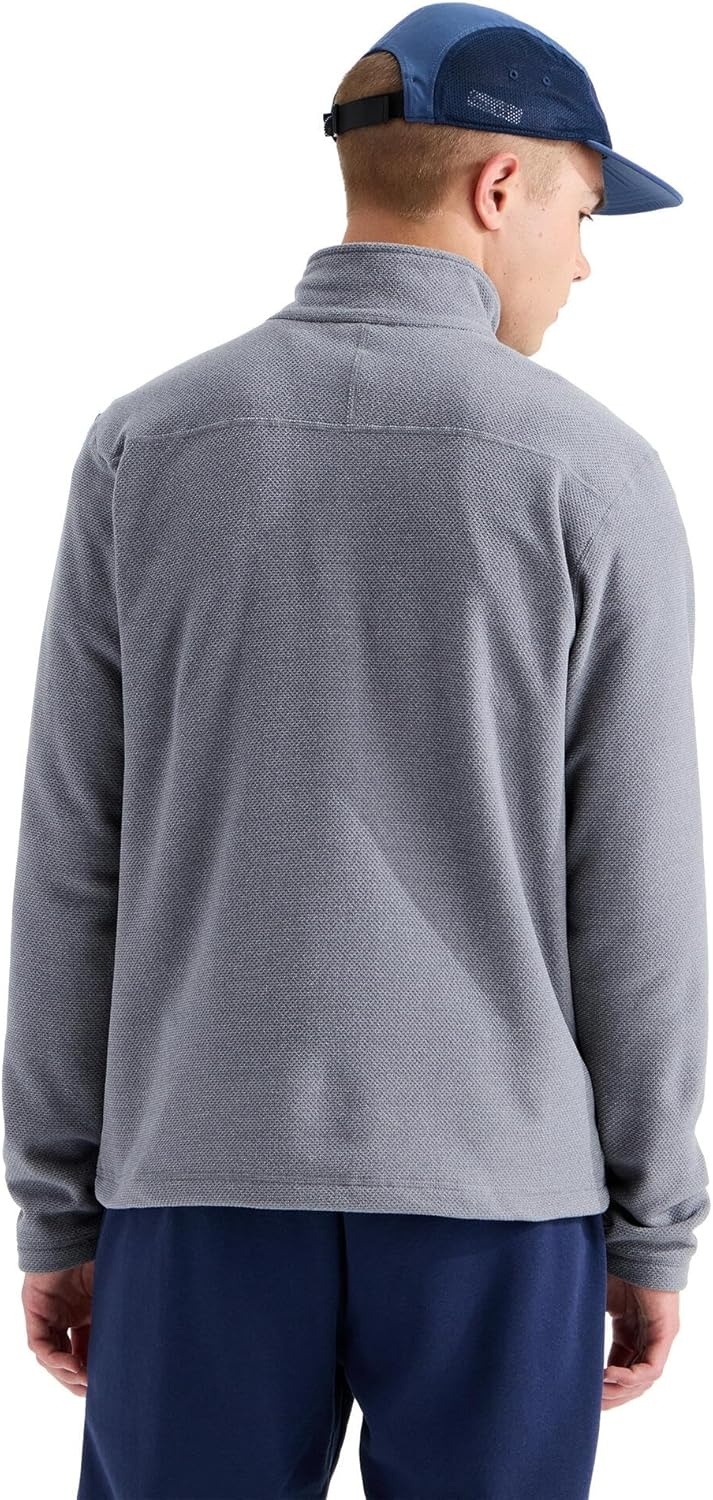 image:imageThe North Face Mens Textured Cap Rock Quarter Zip Pullover 14 Zip Fleece Jacket with a Classic Fit amp Embroidered LogoSmoked Pearl Heather