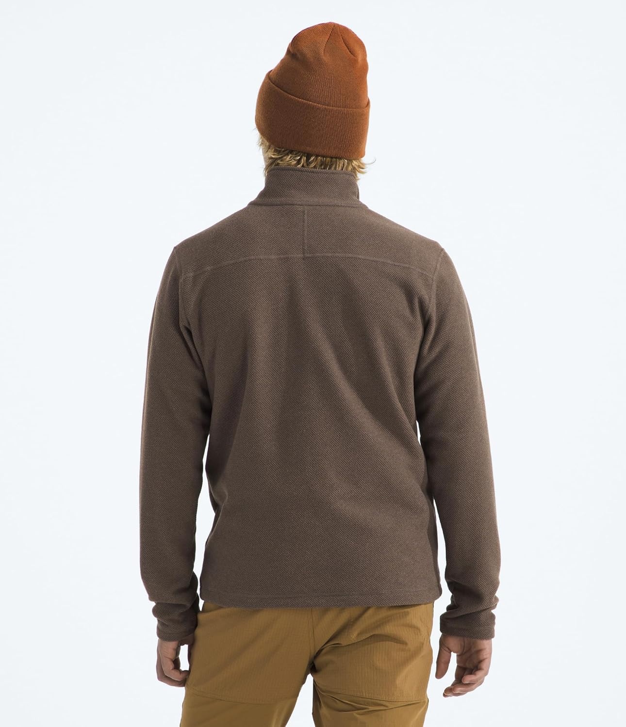 image:imageThe North Face Mens Textured Cap Rock Quarter Zip Pullover 14 Zip Fleece Jacket with a Classic Fit amp Embroidered LogoSmokey Brown Heather