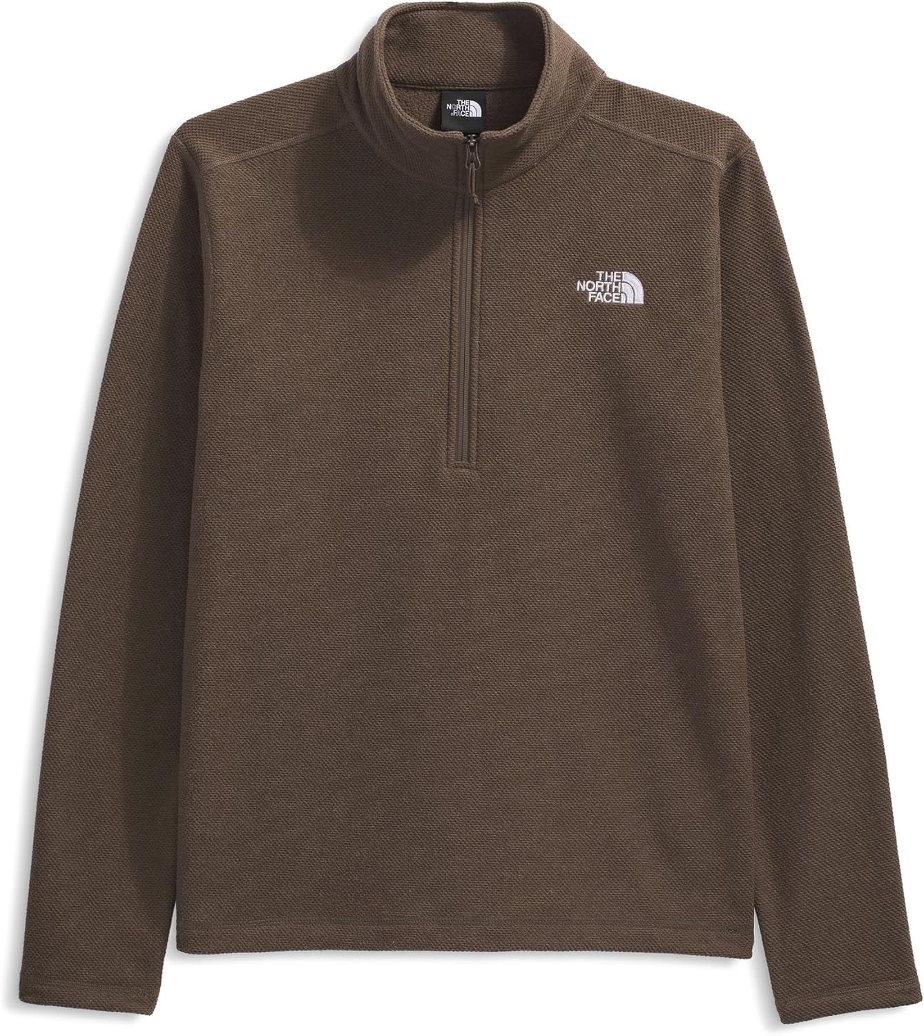 image:imageThe North Face Mens Textured Cap Rock Quarter Zip Pullover 14 Zip Fleece Jacket with a Classic Fit amp Embroidered LogoSmokey Brown Heather