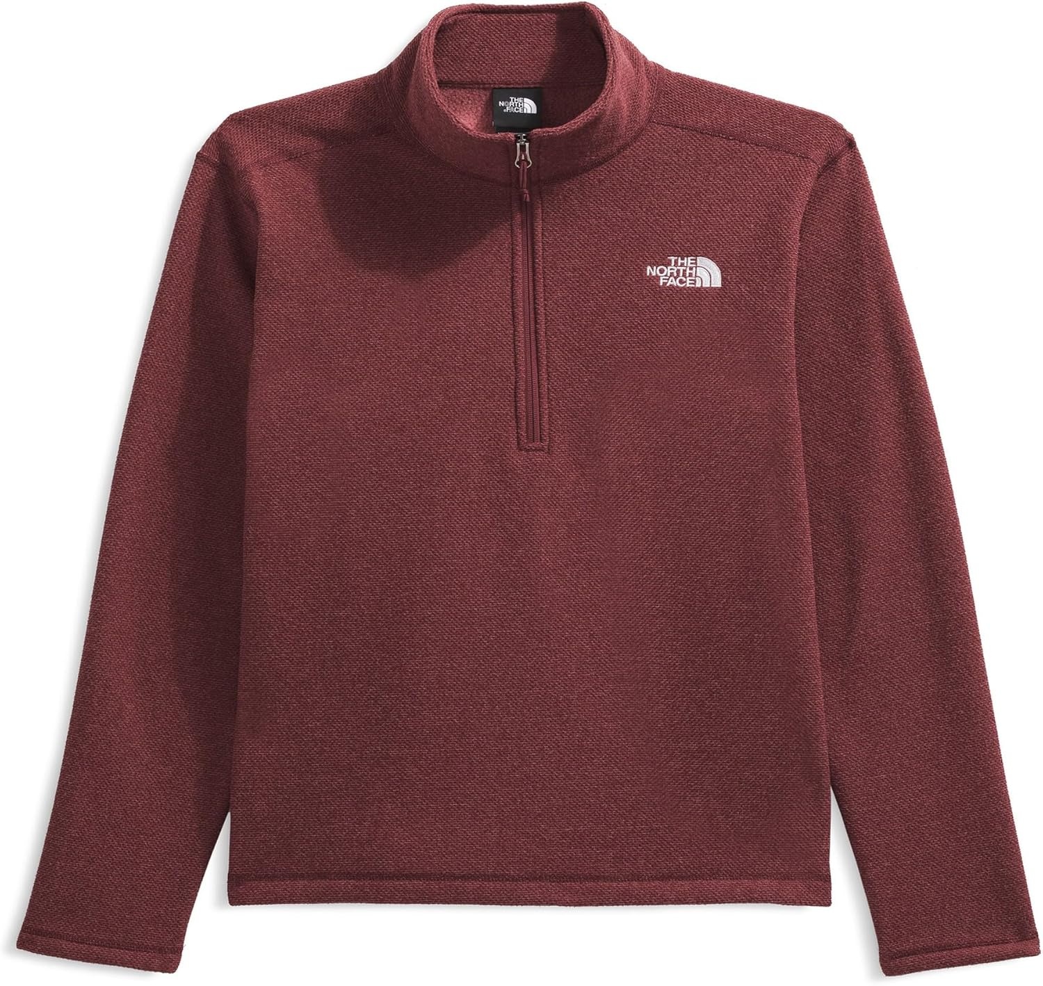 image:imageThe North Face Mens Textured Cap Rock Quarter Zip Pullover 14 Zip Fleece Jacket with a Classic Fit amp Embroidered LogoSumac Heather