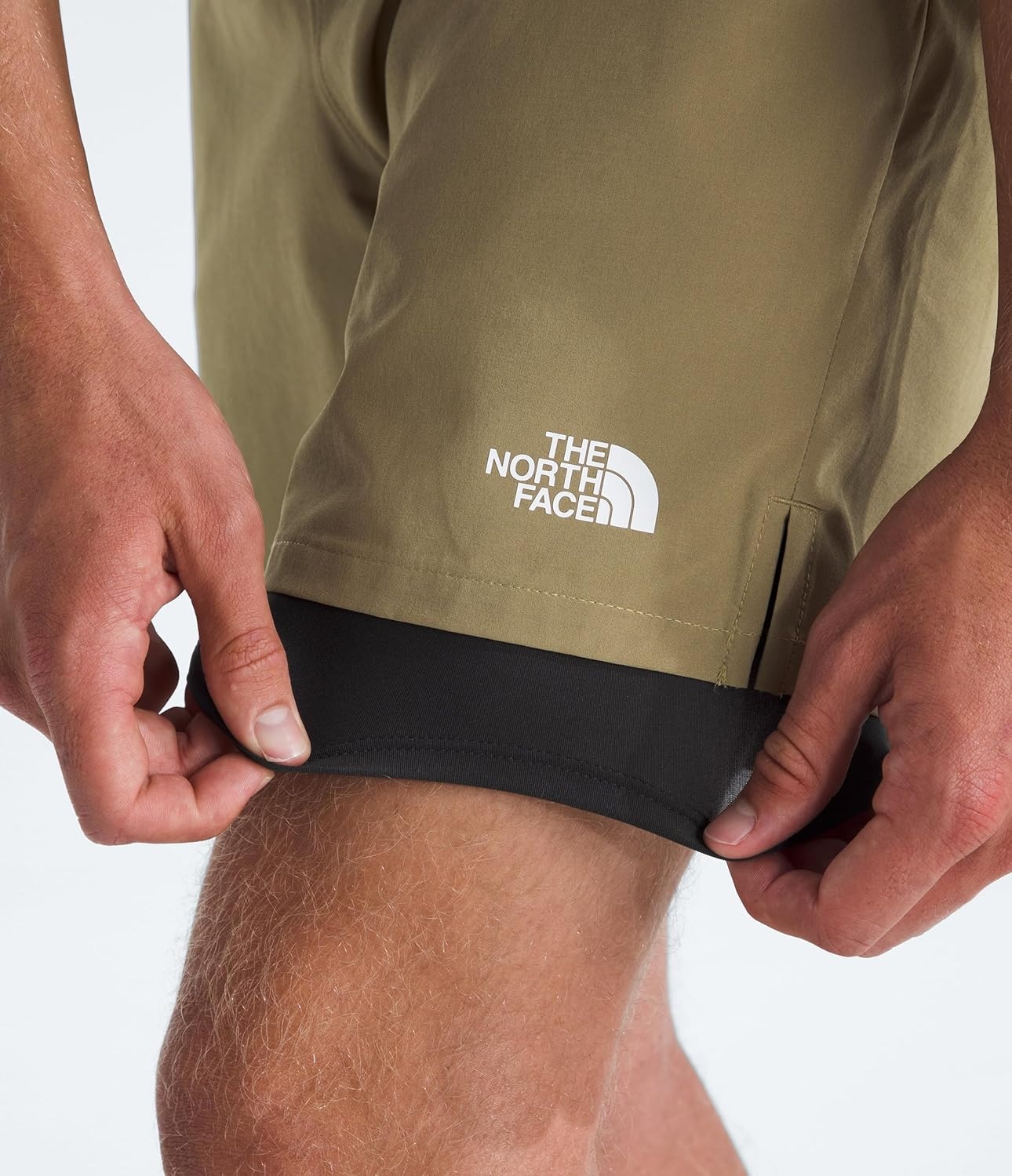 image:imageThe North Face Mens Wander 2in1 Short 7 Moisture Wicking Water Repellent Finish Stretch Waistband Hand PocketsCedarTnf Black