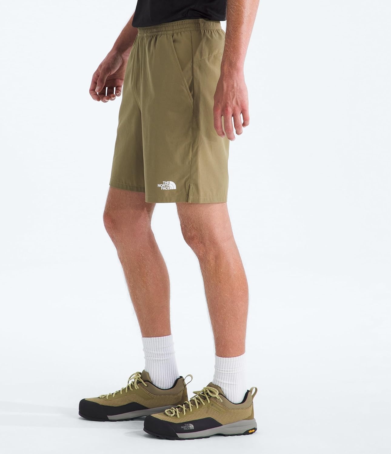 image:imageThe North Face Mens Wander 2in1 Short 7 Moisture Wicking Water Repellent Finish Stretch Waistband Hand PocketsCedarTnf Black