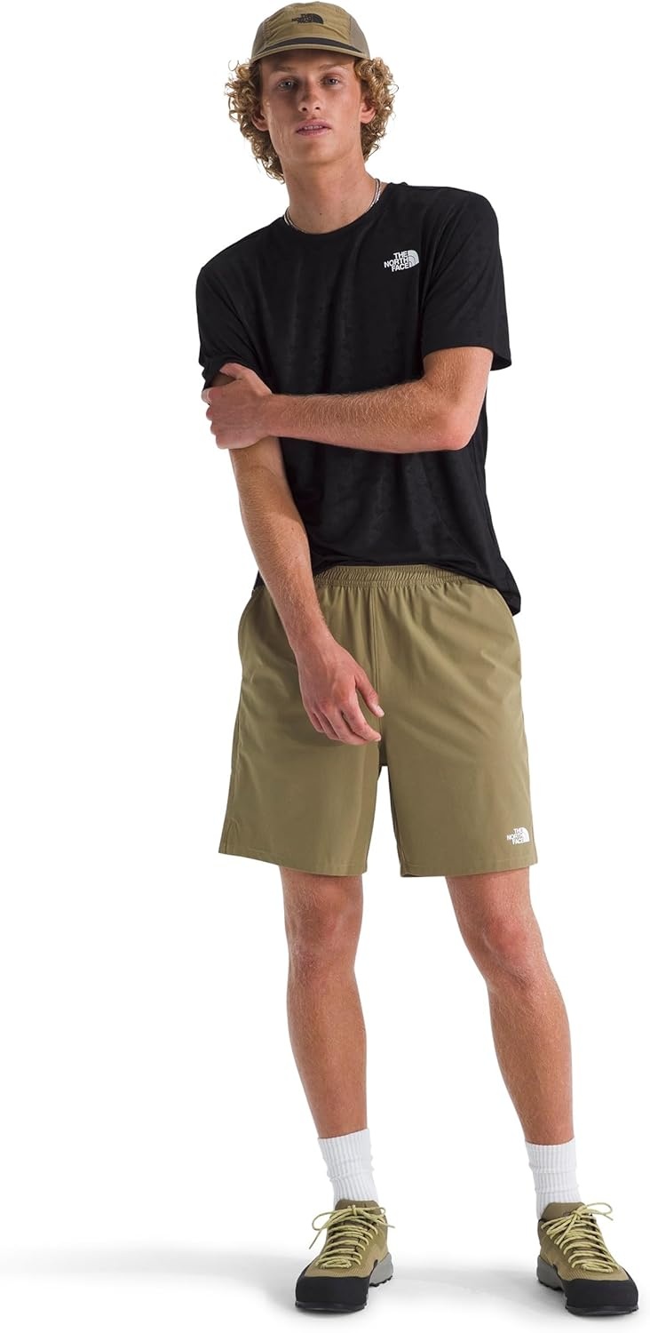 image:imageThe North Face Mens Wander 2in1 Short 7 Moisture Wicking Water Repellent Finish Stretch Waistband Hand PocketsCedarTnf Black