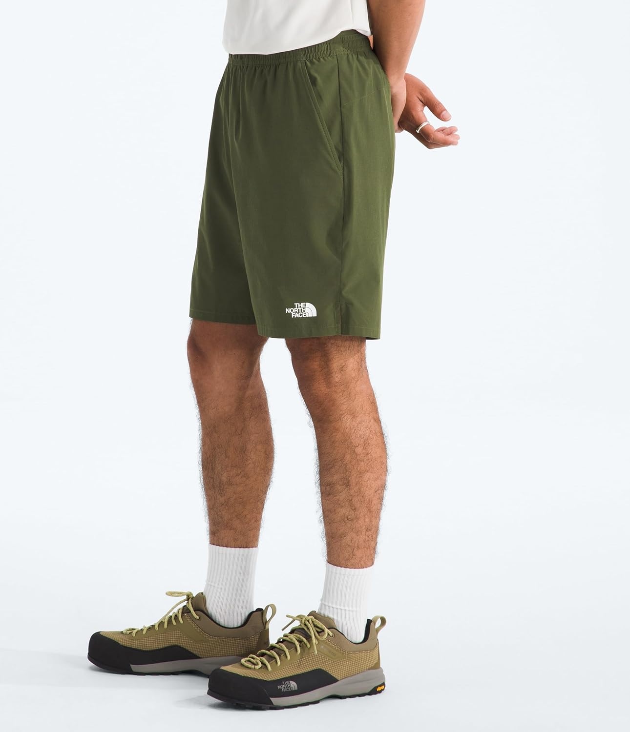 image:imageThe North Face Mens Wander 2in1 Short 7 Moisture Wicking Water Repellent Finish Stretch Waistband Hand PocketsWoodland Green