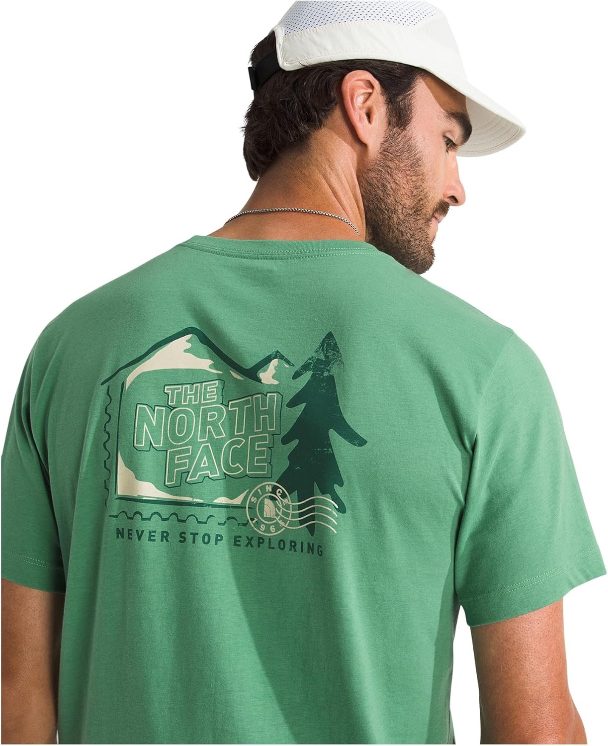 image:imageThe North Face Mountain Stamps Regular Short Sleeve TeeDimmed Algae Mountain Stamps