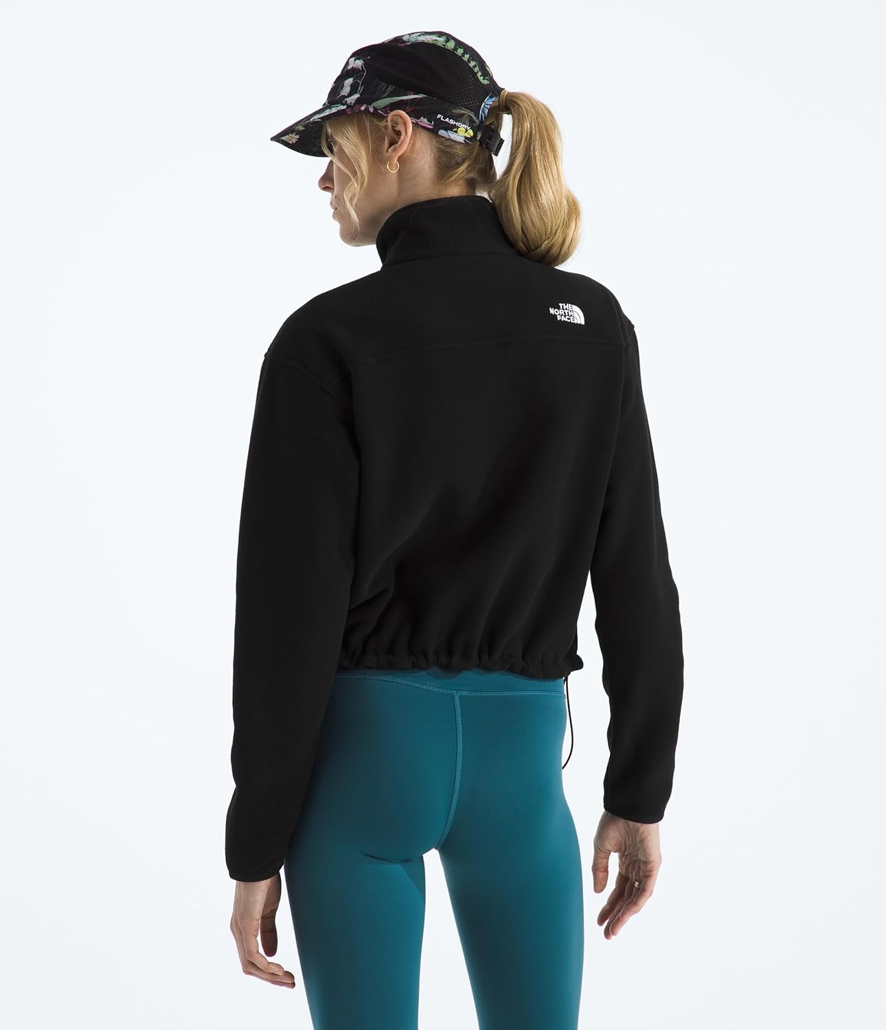 image:imageThe North Face Womens Glacier Fleece Half Zip Short Jacket 12 Zip Pullover Jacket Zip Pockets Stretch FabricTnf Black