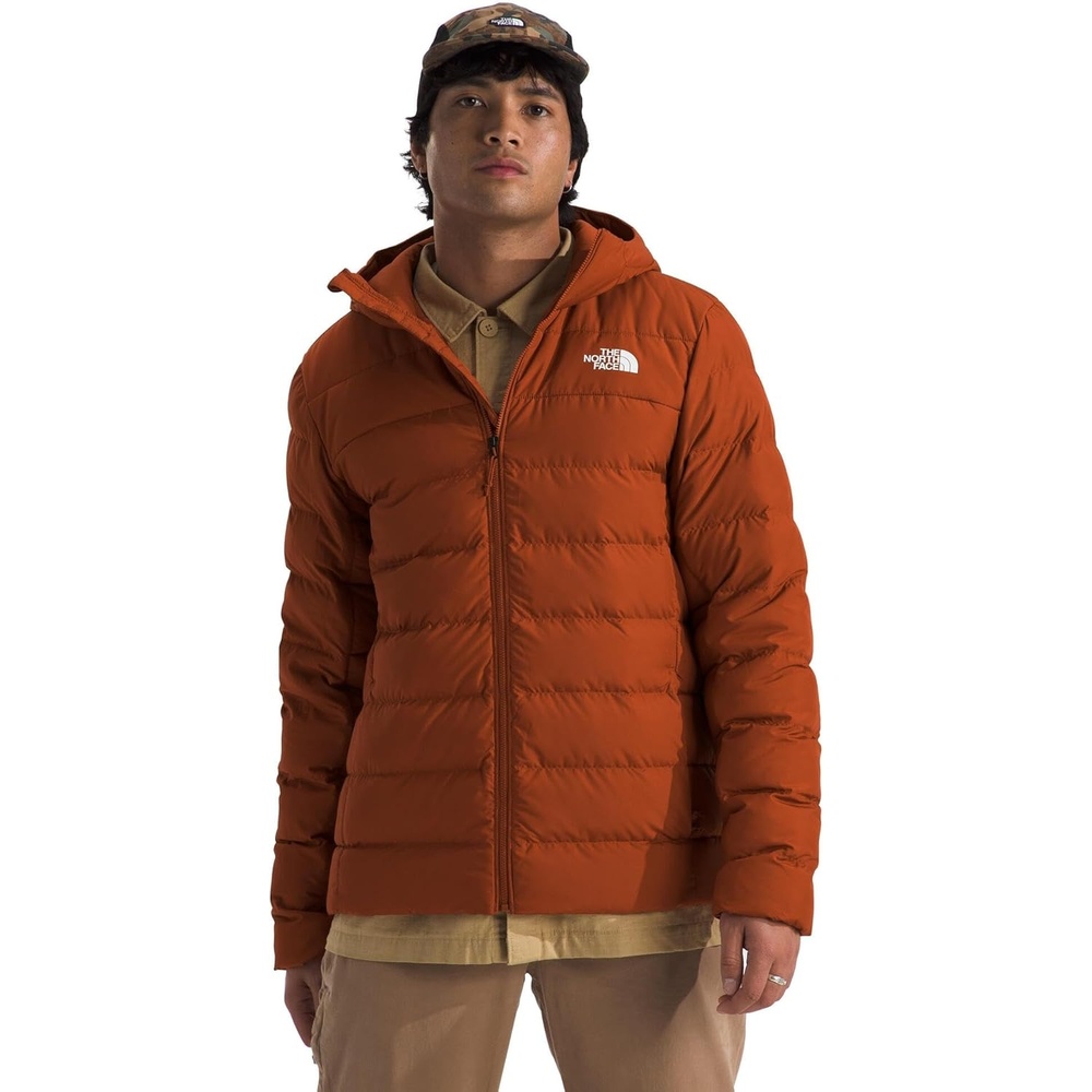 image:imageTHE NORTH FACE Mens Aconcagua 3 Hooded Jacket Insulated Wind amp Water Resistant Attached 3 Piece Hood With Cinch CordEarthen Copper