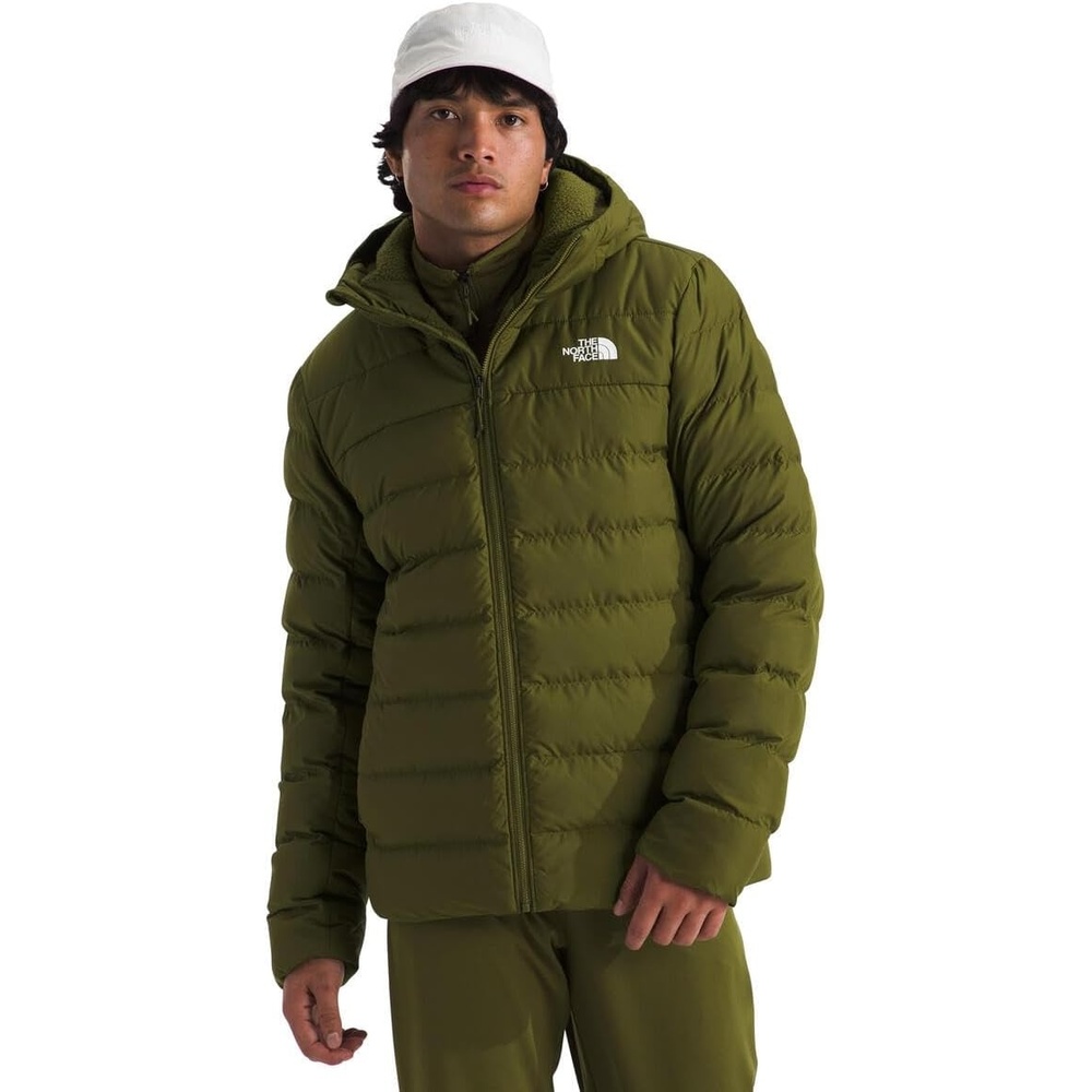 image:imageTHE NORTH FACE Mens Aconcagua 3 Hooded Jacket Insulated Wind amp Water Resistant Attached 3 Piece Hood With Cinch CordForest Olive