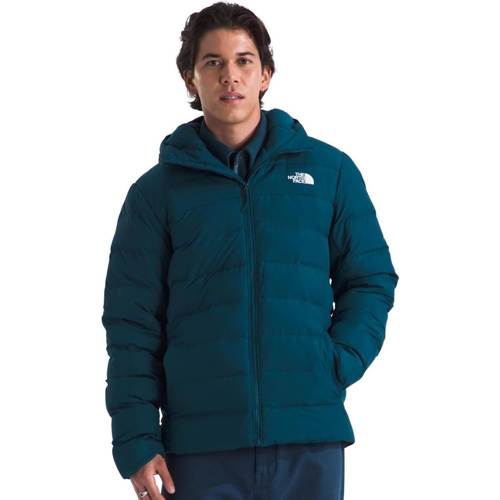 image:imageTHE NORTH FACE Mens Aconcagua 3 Hooded Jacket Insulated Wind amp Water Resistant Attached 3 Piece Hood With Cinch CordMidnight Petrol