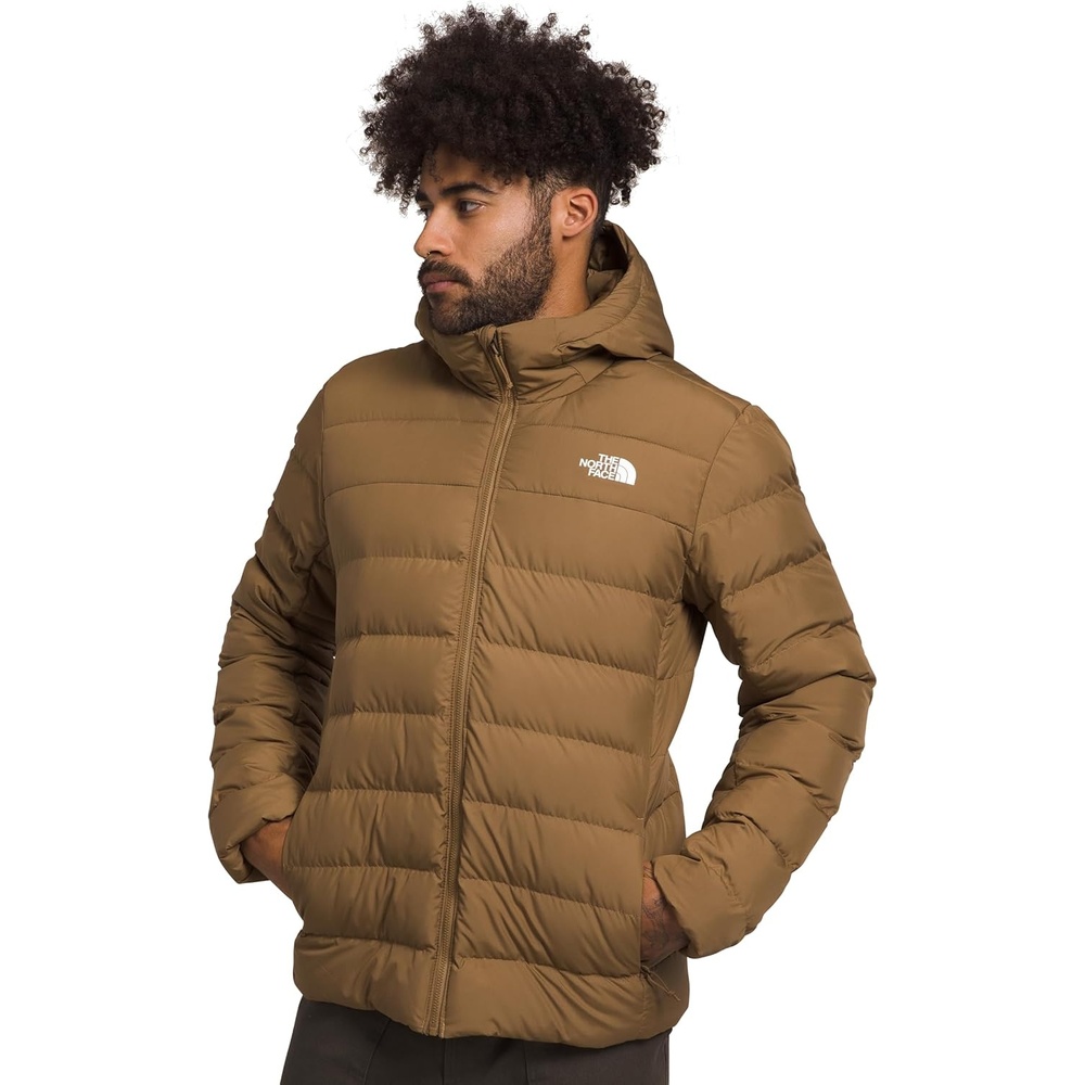 image:imageTHE NORTH FACE Mens Aconcagua 3 Hooded Jacket Insulated Wind amp Water Resistant Attached 3 Piece Hood With Cinch CordUtility Brownnpf