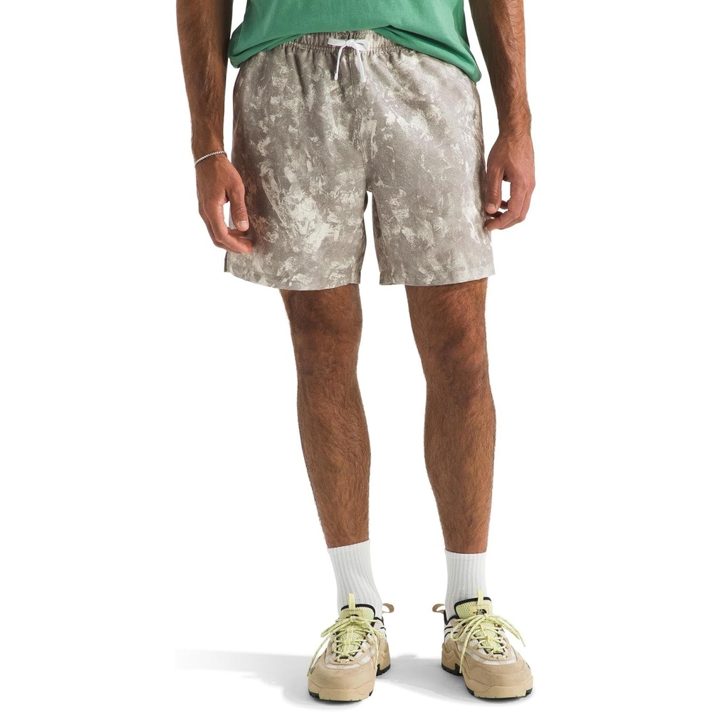 image:imageTHE NORTH FACE Mens Action Shorts 20  Lightweight amp Breathable Nylon Shorts With Flashdry Technology amp Adjustable DrawcordStone Slab Chalk Texture Print