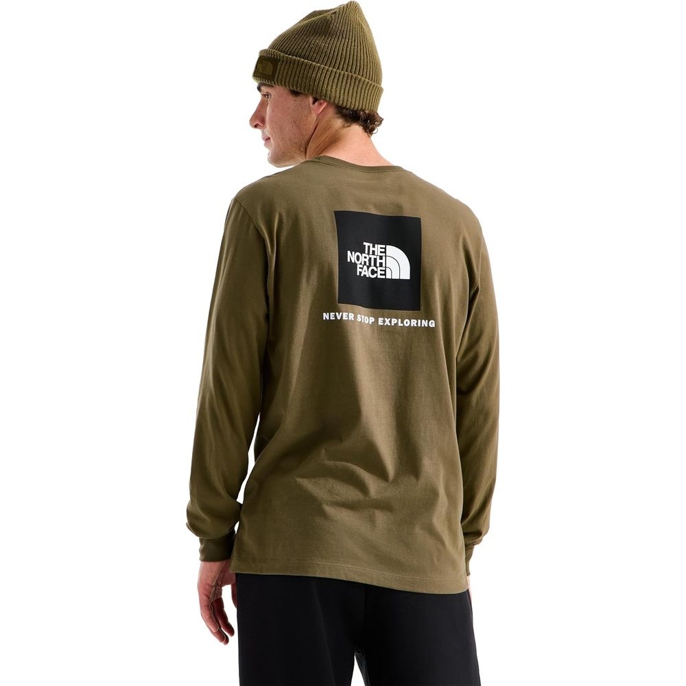 image:imageTHE NORTH FACE Mens Core Box Long Sleeve NSE Tee  Tshirt With Ribbed Collar amp Cuffs for DurabilityCaraway Seed