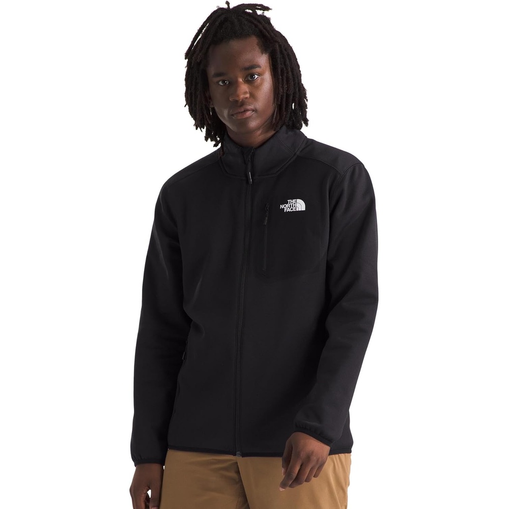 image:imageTHE NORTH FACE Mens Crest Full Zip Jacket Water Repellent Fleece Coat Double Layer Stand Collar amp Zip Hand PocketsTnf Black