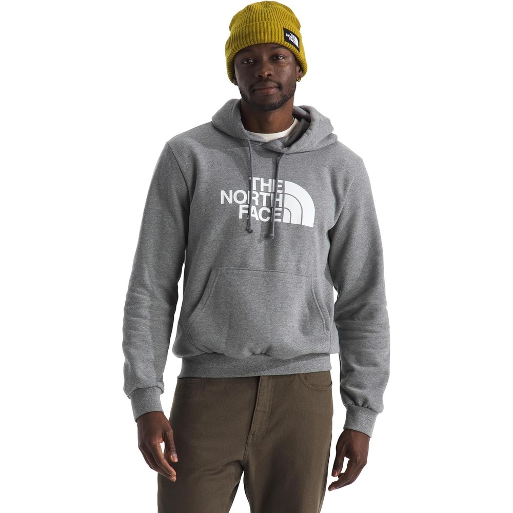 image:imageTHE NORTH FACE Mens Evolution Half Dome Hoodie Sweatshirt With 2 Piece Hood Adjustable Drawcord Kangaroo Hand PocketTnf Mid Grey Heather