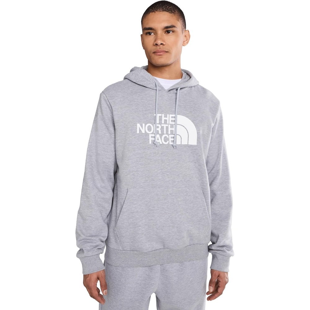 image:imageTHE NORTH FACE Mens Evolution Half Dome Hoodie Sweatshirt With 2 Piece Hood Adjustable Drawcord Kangaroo Hand PocketTnf Pale Grey Heather