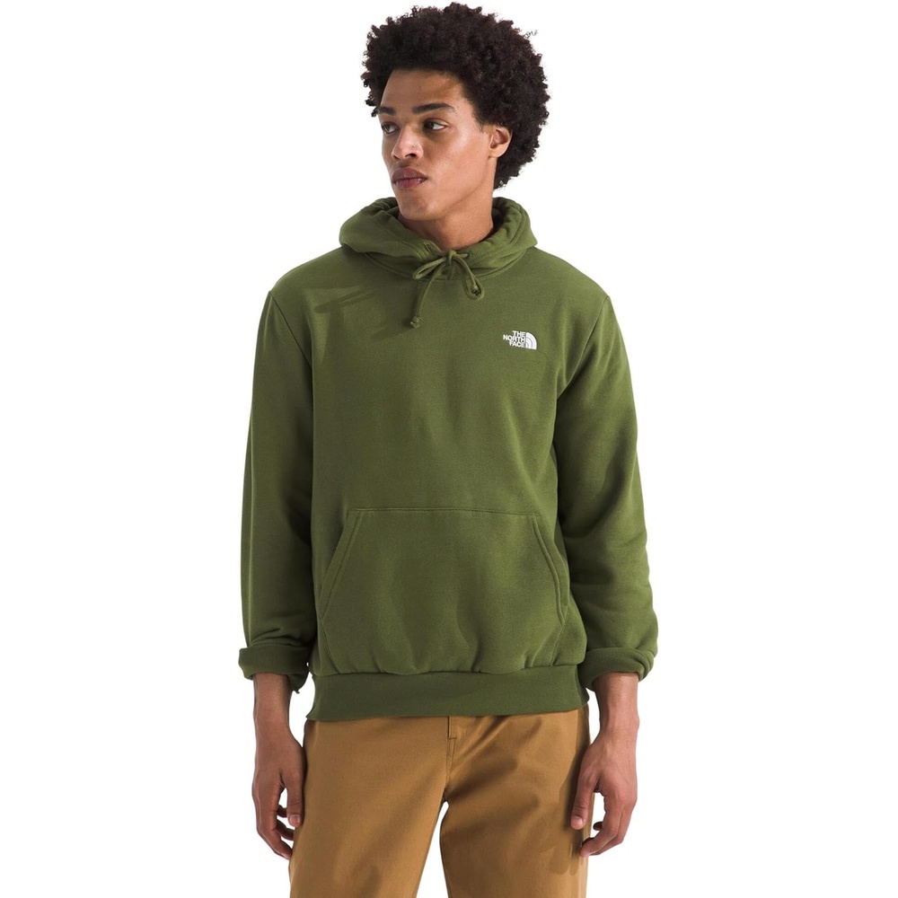 image:imageTHE NORTH FACE Mens Evolution Simple Dome Hoodie Standard amp Big Size  Hood With Adjustable Drawcord Kangaroo PocketWoodland Green