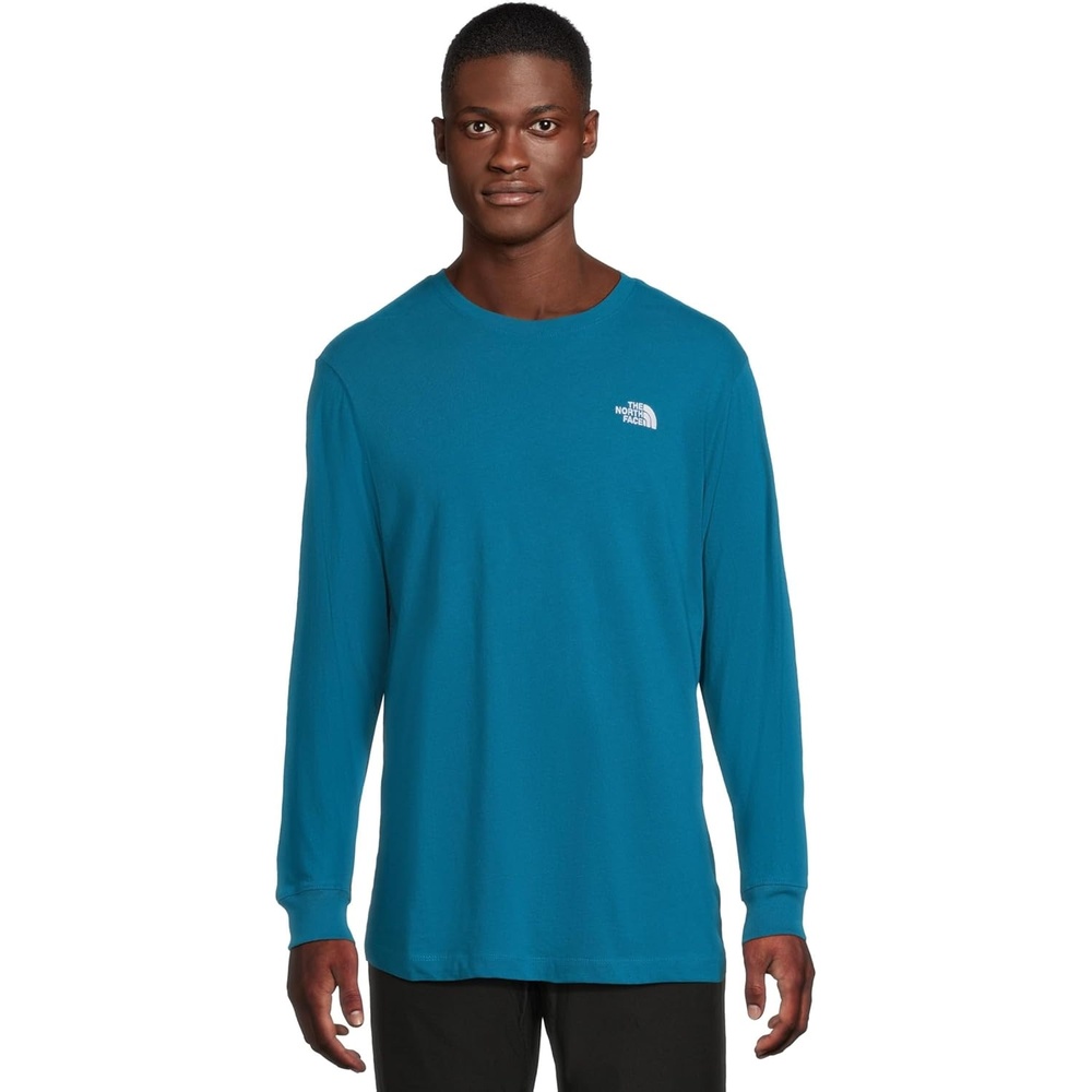 image:imageTHE NORTH FACE Mens Evolution Simple Dome Longsleeve Tee  Cotton Shirt With the Classic LogoDusk Blue
