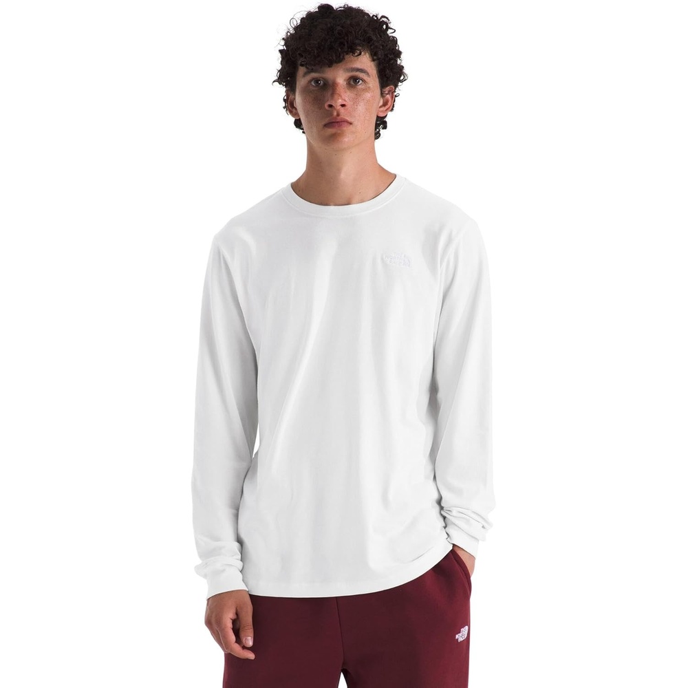 image:imageTHE NORTH FACE Mens Evolution Simple Dome Longsleeve Tee Cotton Shirt With the Classic LogoTnf White