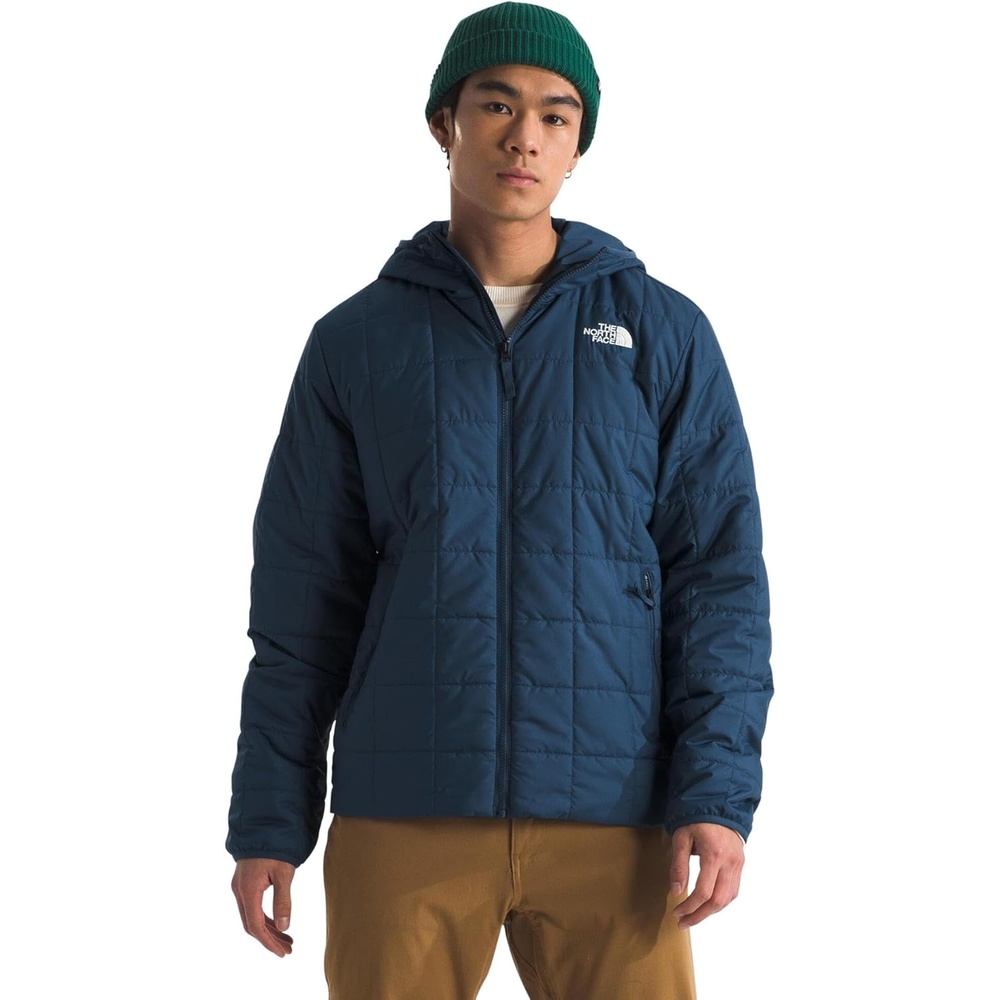 image:imageTHE NORTH FACE Mens Junction Insulated Hoodie Water Resistant With Heatseeker Insulation 3piece Hood amp Zip PocketsShady Blue