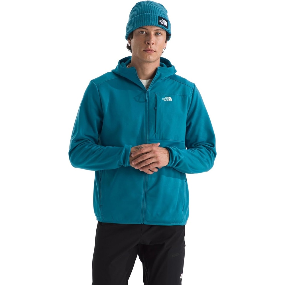 image:imageTHE NORTH FACE Mens TNF Performance Fleece Full Zip Hoodie Lightweight Hooded Top Elastic Binding amp Zip PocketsDusk Blue