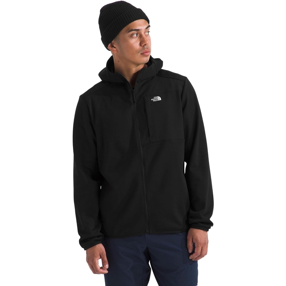 image:imageTHE NORTH FACE Mens TNF Performance Fleece Full Zip Hoodie Lightweight Hooded Top Elastic Binding amp Zip PocketsTnf Black