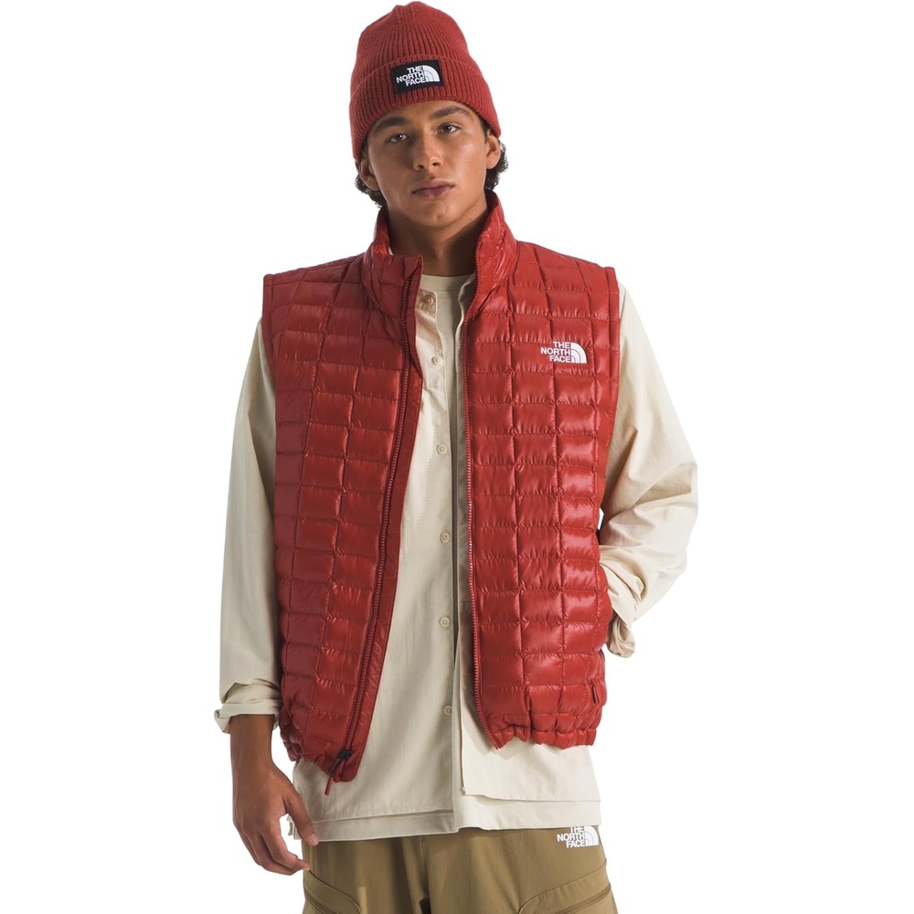 image:imageTHE NORTH FACE Mens Thermoball Vest  Lightweight Zip Up Vest With Synthetic Insulation Wind Resistant amp Water RepellentIron Clay