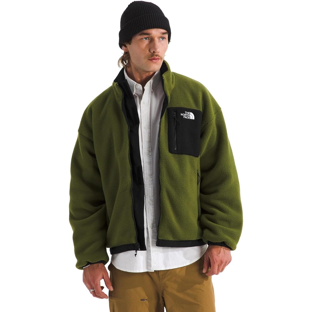 image:imageTHE NORTH FACE Mens Yumiori Reversible Jacket Water amp Wind Resistant Internal Cinch Cord Elastic Cuffs amp Zip PocketsTnf BlackWoodland Green