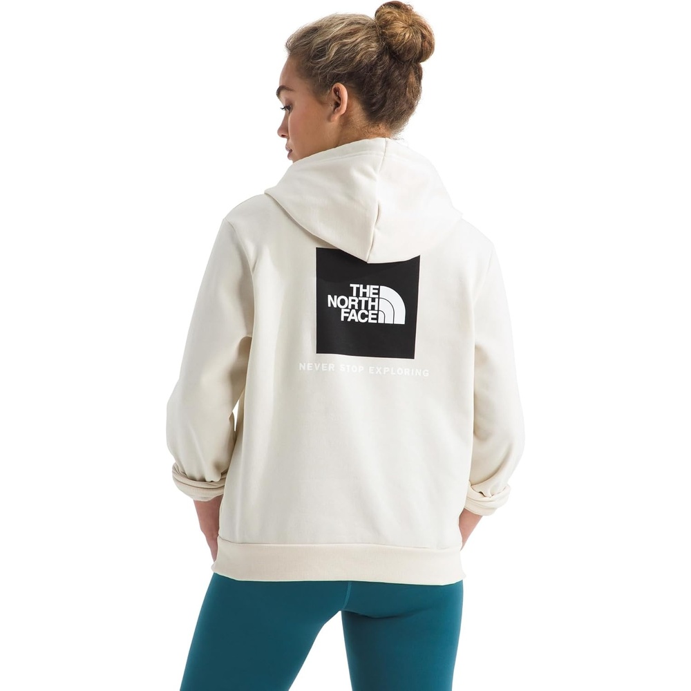 image:imageTHE NORTH FACE Womens Evolution Box NSE Hoodie  2 Piece Hood With Drawcord Kangaroo Hand PocketWhite Dune
