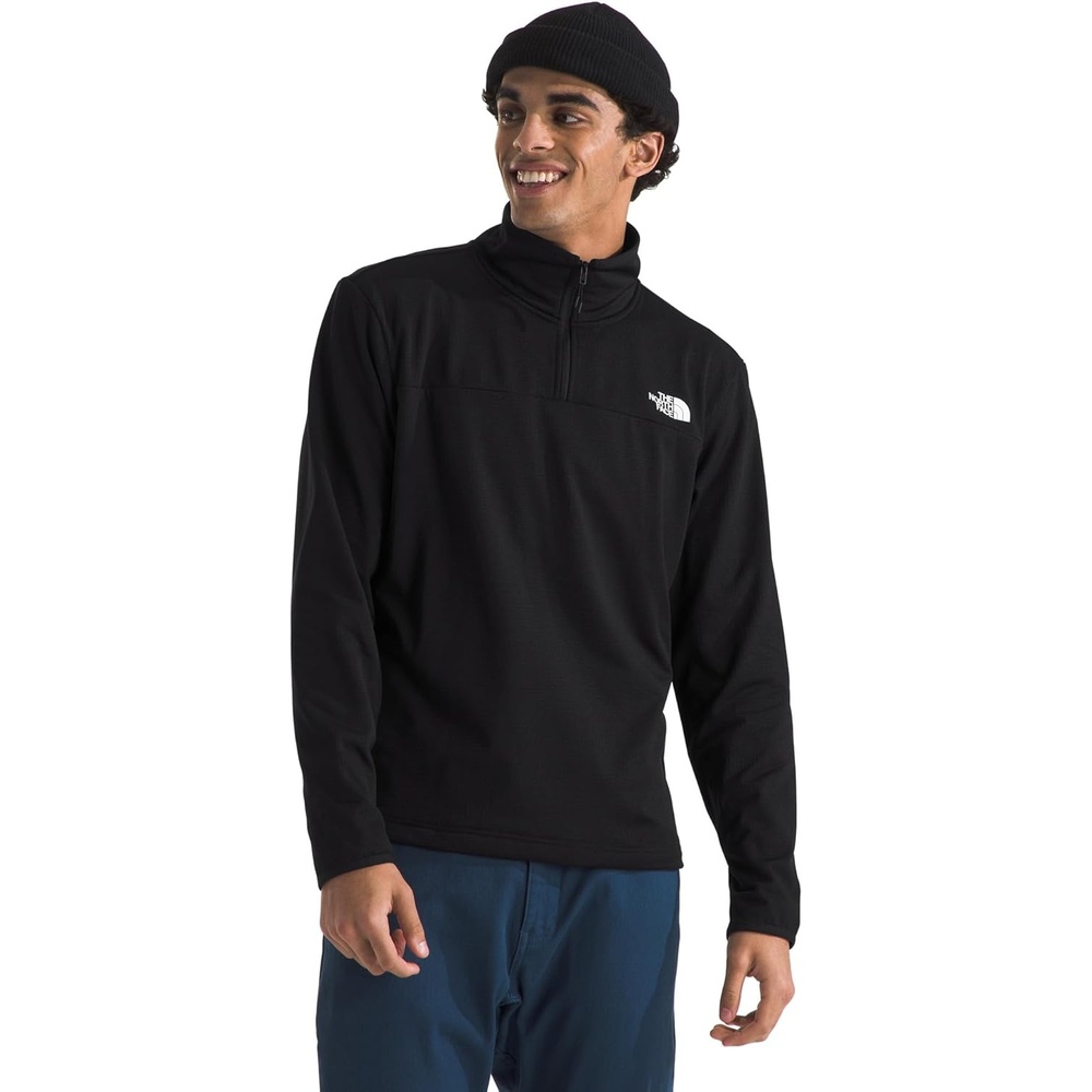 image:imageTHE NORTH FACE mens Cedar Trail Grid Fleece Quarter Zip Jacket  Cold Weather Top With Durable Reinforced BindingsTnf Black