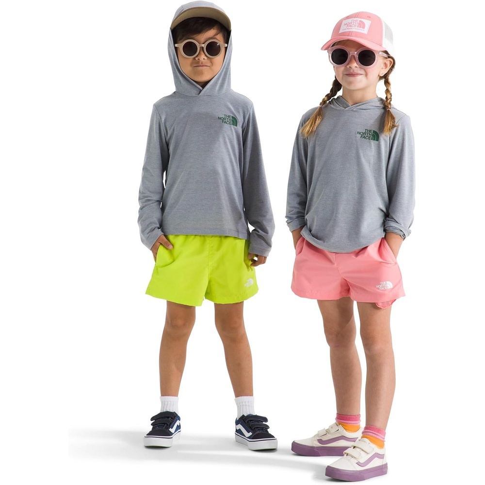 image:imageThe North Face Kids Adventure Sequoia Shade Hoodie Moisture Wicking Pullover Lightweight amp Stretchy Durable HoodTnf Pale Grey Heather