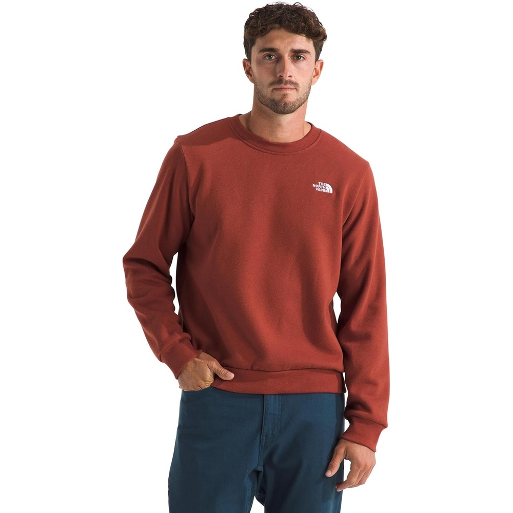 image:imageThe North Face Mens Evolution Simple Dome Crew Ribbed Collar amp Hem Classic LogoIron Clay