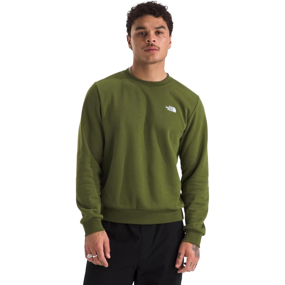 image:imageThe North Face Mens Evolution Simple Dome Crew  Ribbed Collar amp Hem Classic LogoWoodland Green