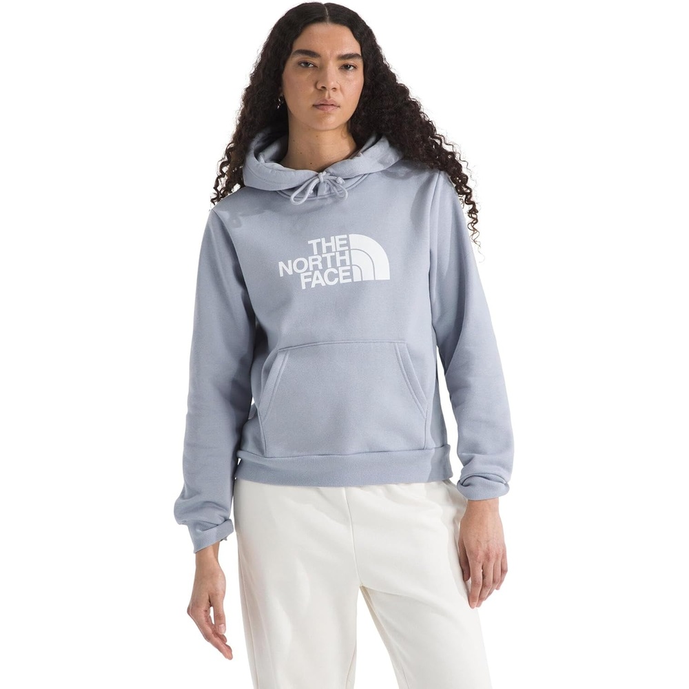 image:imageThe North Face Womens Evolution Half Dome Hoodie  Adventure Ready Hood With Adjustable Drawcord Kangaroo Hand PocketBlue Flax