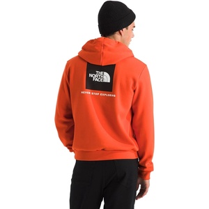THE NORTH FACE Men’s Evolution Box NSE Hoodie | Sweatshirt With 2 Piece Hood, Adjustable Drawcord, Kangaroo Hand Pocket(Lava Red)