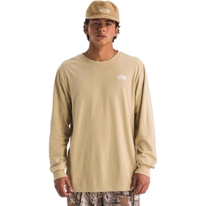 THE NORTH FACE Men’s Evolution Simple Dome Long-sleeve Tee | Cotton Shirt With the Classic Logo(Khaki Stone)