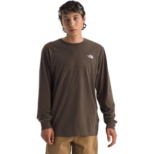 THE NORTH FACE Men’s Evolution Simple Dome Long-sleeve Tee | Cotton Shirt With the Classic Logo(Smokey Brown)