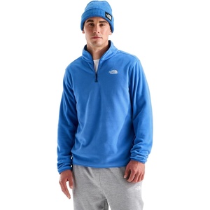 THE NORTH FACE Men’s Glacier Fleece Quarter Zip Jacket | Pullover With Zip Pockets & Stretch on Collar, Cuffs & Hem(Active Blue)