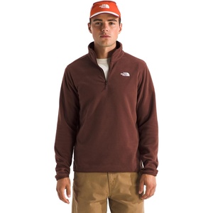 THE NORTH FACE Men’s Glacier Fleece Quarter Zip Jacket | Pullover With Zip Pockets & Stretch on Collar, Cuffs & Hem(Ember Soil)