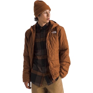 THE NORTH FACE Men’s Junction Insulated Hoodie | Water Resistant With Heatseeker Insulation, 3-piece Hood & Zip Pockets(Burnt Umber)