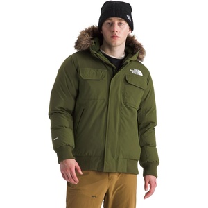 THE NORTH FACE Men’s McMurdo Bomber Jacket | Waterproof, Waterfowl Down Insulation, Hooded Jacket(Woodland Green)