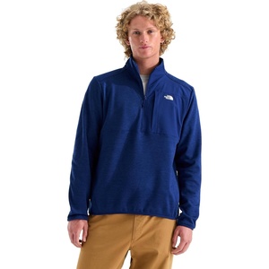 THE NORTH FACE Men’s TNF Performance Fleece 1/4 Zip Jacket | Lightweight Pullover With Secure Zip Chest Pocket(Bold Blue Dark Heather)