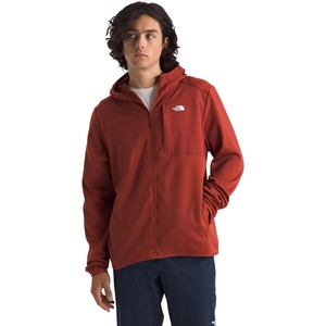 THE NORTH FACE Men’s TNF Performance Fleece Full Zip Hoodie | Lightweight Hooded Top, Elastic Binding & Zip Pockets(Iron Clay)
