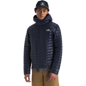 THE NORTH FACE Men’s Thermoball Hooded Jacket | Lightweight, Wind & Water Resistant Fabric, Synthetic Insulation(Summit Navy)