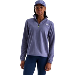 THE NORTH FACE Women’s Glacier Fleece Quarter Zip Jacket | Pullover With Zip Pockets & Stretch on Collar, Cuffs & Hem(Grounded Plum)