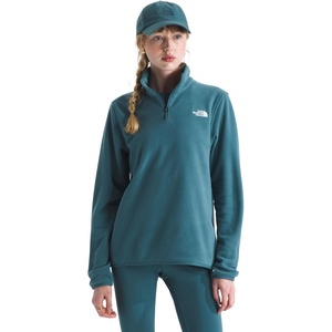 THE NORTH FACE Women’s Glacier Fleece Quarter Zip Jacket | Pullover With Zip Pockets & Stretch on Collar, Cuffs & Hem(Space)