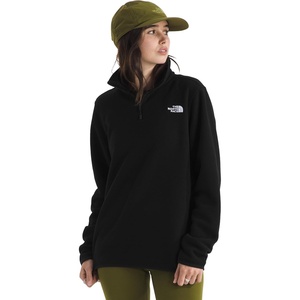 THE NORTH FACE Women’s Glacier Fleece Quarter Zip Jacket | Pullover With Zip Pockets & Stretch on Collar, Cuffs & Hem(Tnf Black)