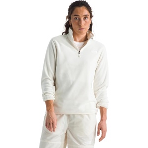 THE NORTH FACE Women’s Glacier Fleece Quarter Zip Jacket | Pullover With Zip Pockets & Stretch on Collar, Cuffs & Hem(White Dune)