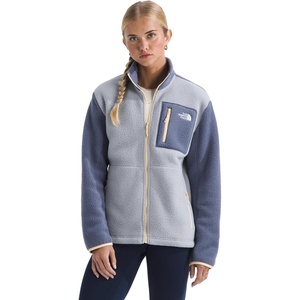 THE NORTH FACE Women’s Yumiori Full Zip Jacket | Lightweight Fleece Coat With Embroidered Logo, Zip Pockets(Blue Flax/Twilight Galaxy/Mineral Salt)